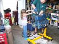 My Princess helping with the motor work